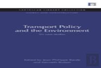 Transport Policy And The Environment