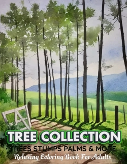 Bertrand.pt - Tree Collection Trees Stumps Palms & More Relaxing Coloring Book For Adults