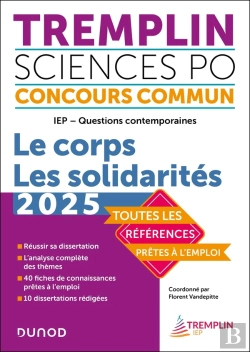 Bertrand.pt - Tremplin Concours Iep Questions Contemporaines 2025 - Le Corps. Theme 2