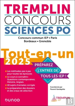 Bertrand.pt - Tremplin Concours Sciences Po Tout-En-Un 2025 - Concours Commun Iep, Paris, Bordeaux, Grenoble