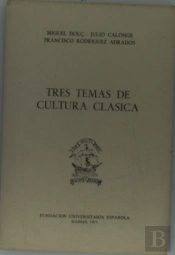 Tres Temas De Cultura Clásica