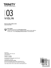 Trinity College London Violin Exam Pieces From 2020: Grade 3 (Part Only)