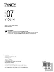 Trinity College London Violin Exam Pieces From 2020: Grade 7 (Part Only)
