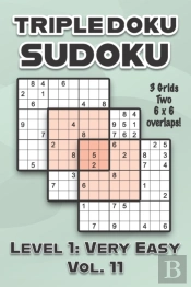 Triple Doku Sudoku 3 Grids Two 6 X 6 Overlaps Level 1
