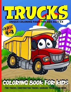 Bertrand.pt - Trucks Coloring Book For Kids Ages 4-8