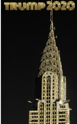 Bertrand.pt - Trump-2020  Gold Chrysler Building  Writing Drawing Journal.
