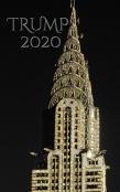 Trump-2020  Gold  Nyc Chrysler Building  Writing Drawing Journal.