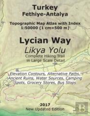 Turkey Fethiye-Antalya Topographic Map Atlas With Index 1