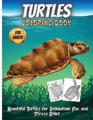Turtles Coloring Book For Adults