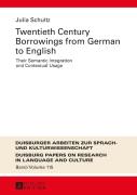 Twentieth-Century Borrowings From German To English
