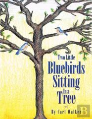 Two Little Bluebirds Sitting In A Tree