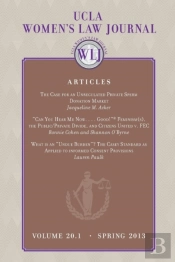 Ucla Women'S Law Journal (Volume 20.1) Spring 2013