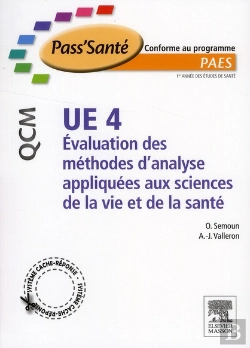 Bertrand.pt - Ue 4 ; Évaluation Des Méthodes D'Analyses Appliquées Aux Sciences De La Vie Et De La Santé ; Qcm