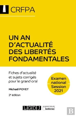 Bertrand.pt - Un An D Actualite Des Libertes Fondamentales, 3eme Edition - Crfpa-Examen National Session 2021-Fich