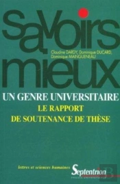Un Genre Universitaire : Le Rapport De Soutenance De Thèse