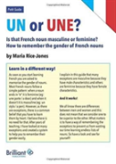 Un Or Une? Is This French Word Masculine Or Feminine?