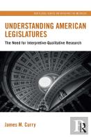 Understanding American Legislatures