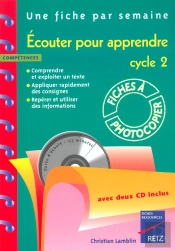 Une Fiche Par Semaine; Écouter Pour Apprendre ; Cycle 2 ; Fiches À Photocopier