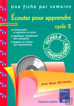 Bertrand.pt - Une Fiche Par Semaine; Écouter Pour Apprendre ; Cycle 2 ; Fiches À Photocopier