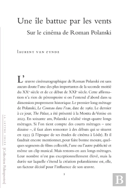 Bertrand.pt - Une Île Battue Par Les Vents : Sur Le Cinéma De Roman Polanski