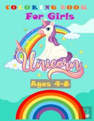 Unicorn Coloring Book For Girls Ages 4-8