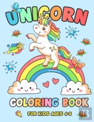 Unicorn Coloring Book For Kids Ages 4-8