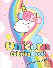 Unicorn Coloring Book For Kids Ages 4-8 Us Edition