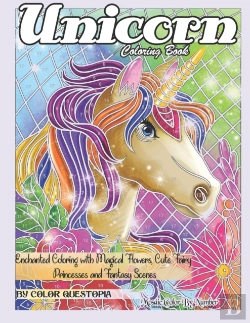 Bertrand.pt - Unicorn Coloring Book Mosaic Color By Number - Enchanted Coloring With Magical Flowers, Cute Fairy Princesses And Fantasy Scenes