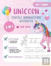 Unicorn Cursive Handwriting Workbook For Kids