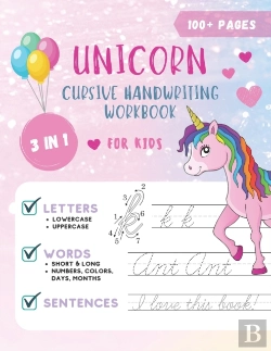 Bertrand.pt - Unicorn Cursive Handwriting Workbook For Kids