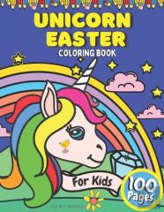 Unicorn Easter Coloring Book For Kids