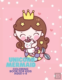 Bertrand.pt - Unicorn Mermaid Coloring Book For Kids Ages 4-8
