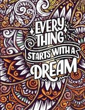 Unique Inspirational Relaxing Quotes Coloring Mandala