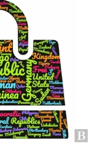 United Nations World Countries Themed Creative Blank Journal