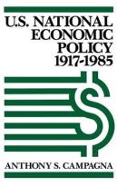 United States National Economic Policy, 1917-85