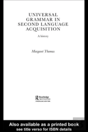 Universal Grammar In Second-Language Acquisition