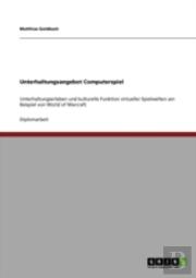 Unterhaltungsangebot Computerspiel