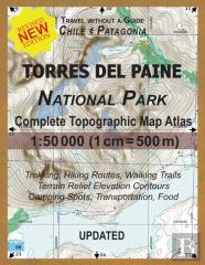 Updated Torres Del Paine National Park Complete Topographic Map Atlas 1