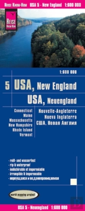 Usa 05, New England (1:600.000) : Connecticut, Maine, Massachusetts, New Hampshire, Rhode Island, Vermont