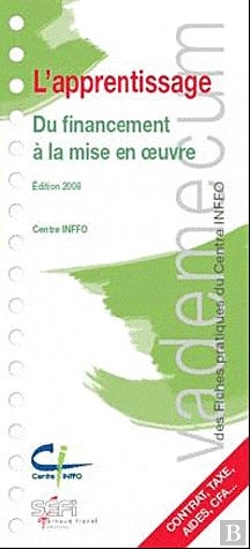 Bertrand.pt - Vademecum : L'Apprentissage ; Du Financement À La Mise En Oeuvre (Édition 2009)
