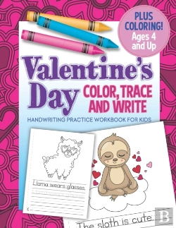 Bertrand.pt - Valentine'S Day Color, Trace And Write Handwriting Practice Workbook