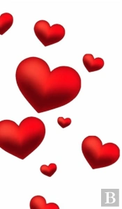 Valentine'S Red Hearts Creative Blank Journal