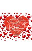 Valentine'S  Red Hearts  Creative Love Blank  Note Book