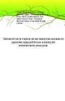 Valoración De La Mejoría De Las Relaciones Sociales En Pacientes Esquizofrénicos A Través Del Entren