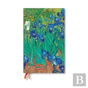Van Goghâ€™S Irises Maxi 12-Month Horizontal Softcover Flexi Dayplanner 2025 (Elastic Band Closure)