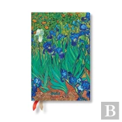 Van Goghâ€™S Irises (Mini 12-Month Verso Hardback Dayplanner 2025 (Elastic Band Closure)