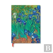 Van Goghâ€™S Irises Mini Unlined Hardback Journal (Elastic Band Closure)