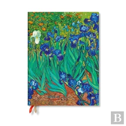 Bertrand.pt - Van Goghâ€™S Irises Ultra 18-Month Vertical Hardback Dayplanner 2025 (Elastic Band Closure)