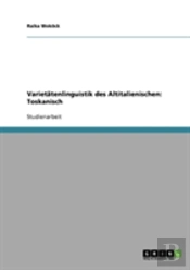 Varietatenlinguistik Des Altitalienischen