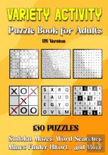 Variety Activity Puzzle Book For Adults
